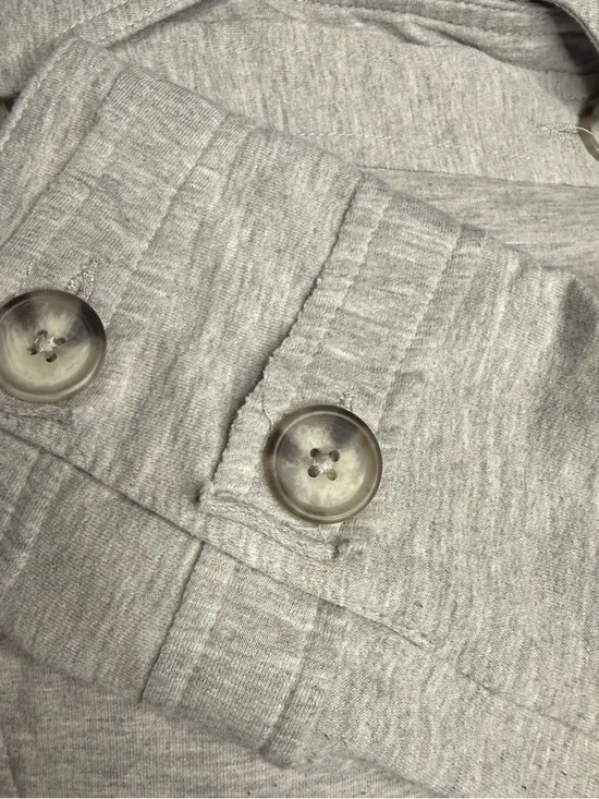 Cabi XL Women’s Double-Breasted Light Gray Jacket Military Style Jacket Soft - Picture 10 of 15